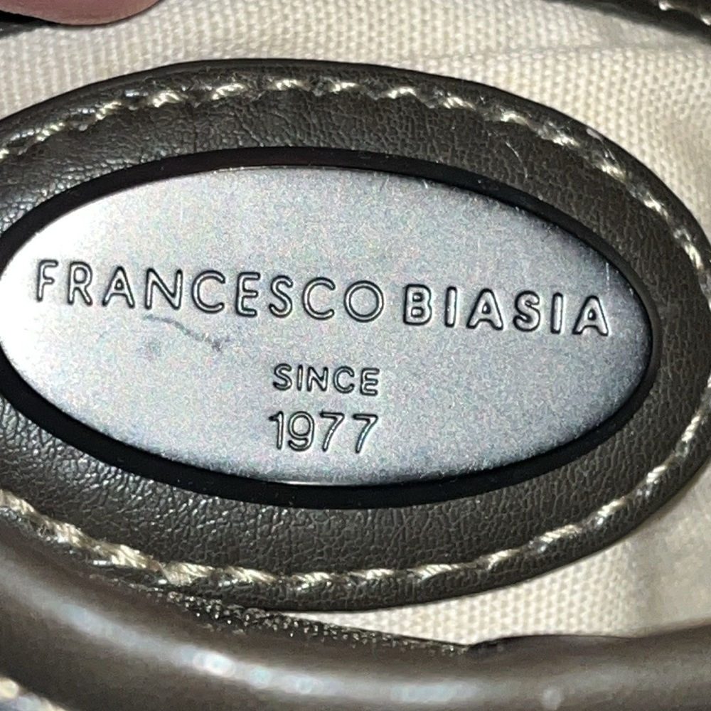 Francesco Biasia Gray Shoulder Bag Double Strap Magnetic Closure - Picture 6 of 15